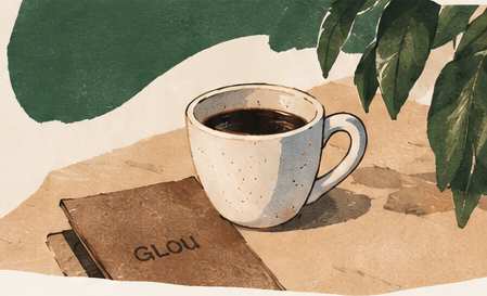 Illustration aquarelle café Glou